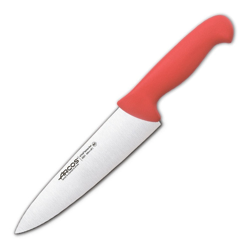 Cuchillo Medio 20 Cms Golpe Mango Rojo Dussel