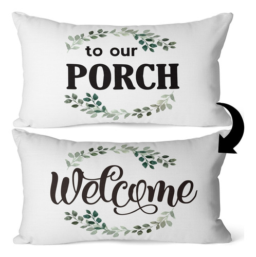 Siusue Welcome To The Porch Funda De Almohada Reversible, De