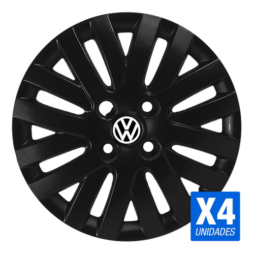 Juego Taza Gol Power 06 Al 14 De 14 PuLG Negra Logo