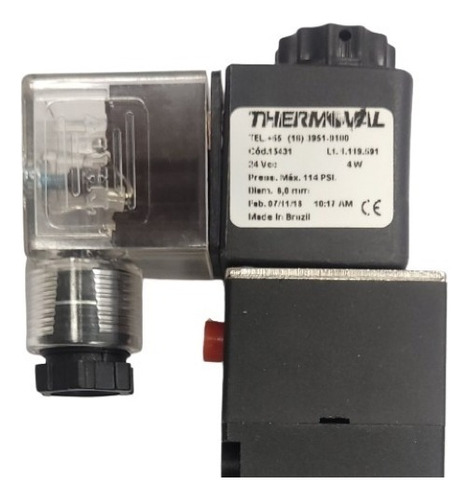 Valvula Doble Solenoide  1/8  24 Vcc Thermoval 15431