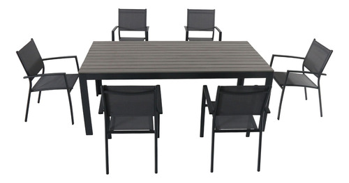 Hanover Tucson - Juego De Comedor Al Aire Libre De 7 Piezas.