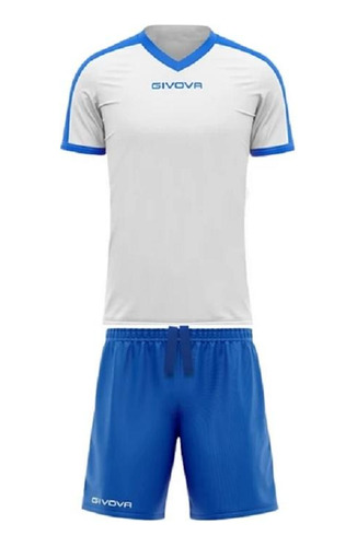 Set Futbol Teamwear Givova Revolution Blanco/azul