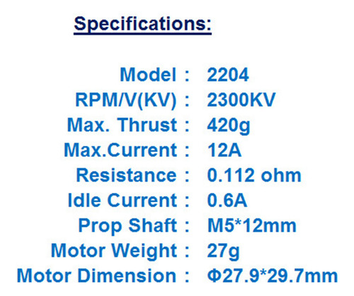 Motor Sin Escobillas Mt2204 2206 2300kv Cw Ccw Para Drones R