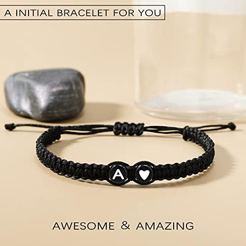 Btysun Pulseras Iniciales Para Mujeres, Hombres, Adolescente
