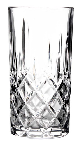 24 Vasos Diamante De Vidrio High Ball 400 Ml Vencort Mayoreo