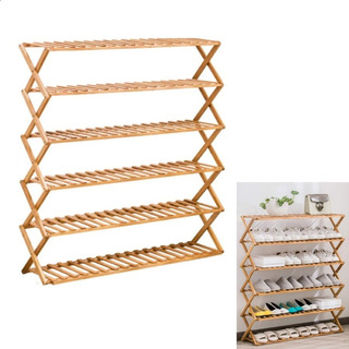 Organizador Zapatero Plegable Bambu Madera Organizador Hogar