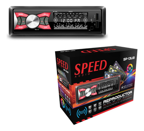 Auto Estéreo 1 Din Speed Sp-13ub Mp3 Sd Usb Bluetooth