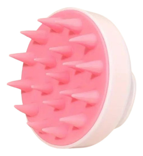 Escova Massageadora Couro Cabeludo de Silicone Macio Capilar Cor Rosa