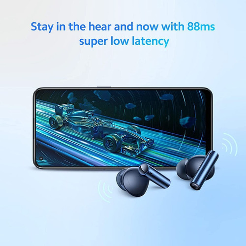 Audífonos Realme Buds Air 3 42db Con Cancelación Activa De Color Azul