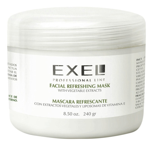 Mascara Exel Refrescante Extractos Vegetales Corporal 250grs Tipo de piel Todo tipo