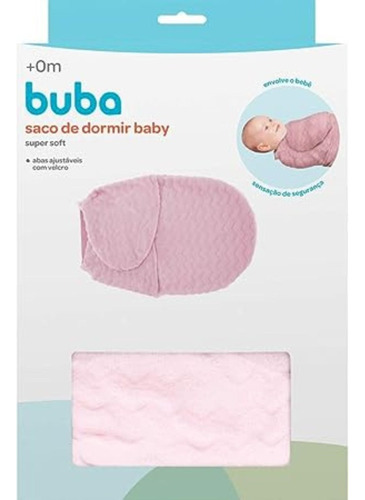  Saco De Dormir Bebê Recém Nascido Baby Super Soft - Rosa