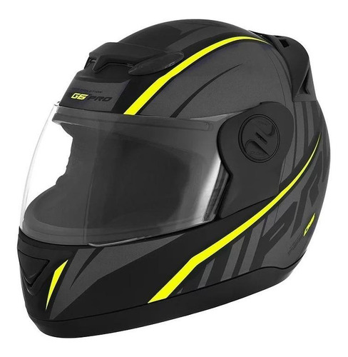 Capacete para moto  integral Pro Tork Evolution  G6 Pro  preto e amarelo liberty 788 tamanho 56 