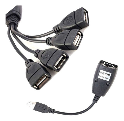 Extensor Usb 2.0 Por Rj45 4 Puertos, Hasta 45 Metros