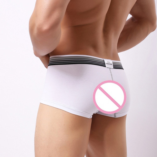 Calzoncillos Tipo Bóxer A Rayas Para Hombre, Con Bolsa Abult