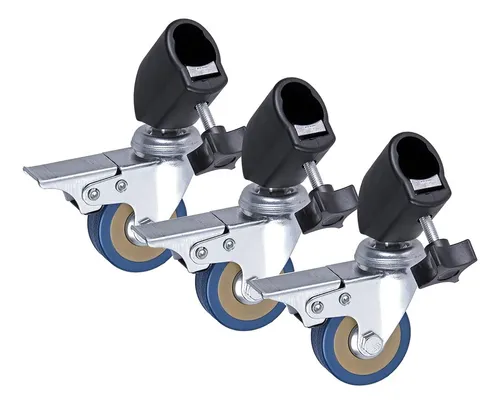 Ruedas Dolly 8cm Para Tripode Stand Con Freno