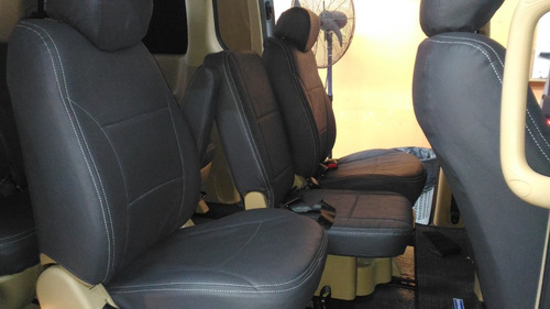 Imagen 3 de 10 de Fundas Asientos Cuerina Premium Grafito Hyundai H1 2009-2018