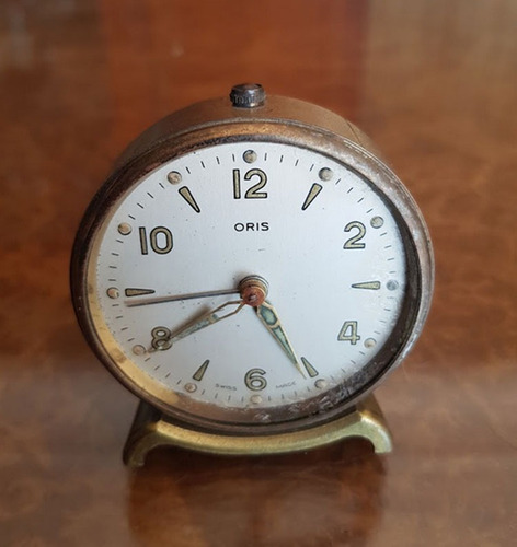 Antiguo Reloj Oris Despertador Vintage No Funciona