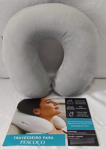 Travesseiro De Pescoço Nasa Em Viscoelástico Branco