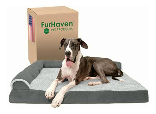 Furhaven Xxl Orthopedic Dog Bed Two-tone Faux Fur & Suede L