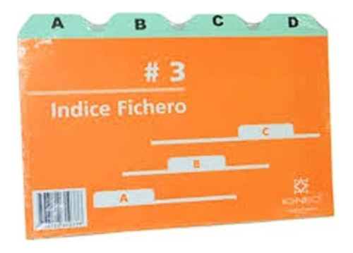 Indice Para Fichero Nº 3 Igneo X 3 Unidades