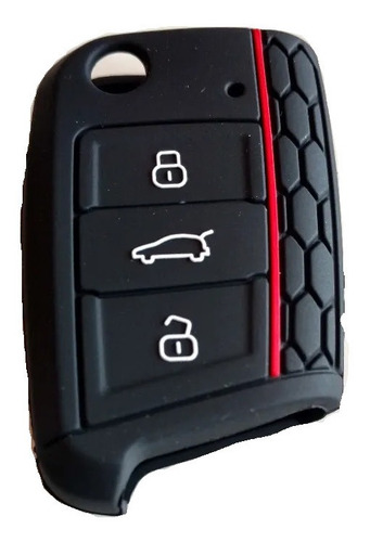 Funda Protector Llavero Silicona Llave Navaja Para Vw Golf Mk7 Diseño Gti