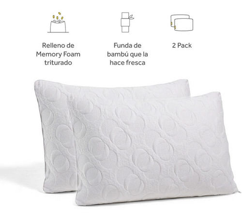 Almohadas Nooz Memory Foam, 2 Pack King