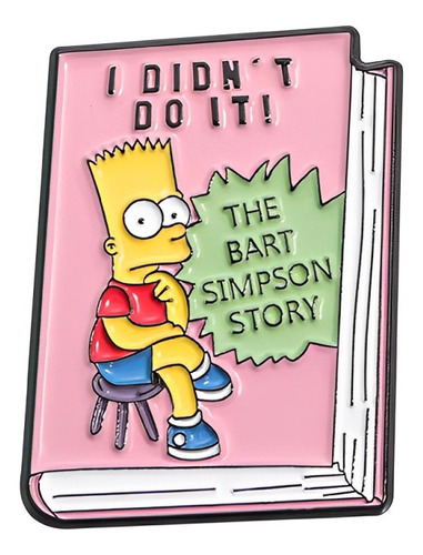 Pin Metalico Los Simpsons Bart Yo No Fui El Libro Retro 80s