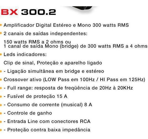 Módulo Amplificador 300 Modulo Digital Boog Bx 300.2 2 Ohms