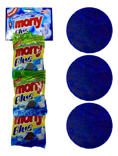 1 Tira De Pastilla Azul Con Desinfectante Wc Mony Prodeli