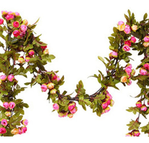 Guirnalda De Hojas Con Guía Para Colgar Rosas Artificiales