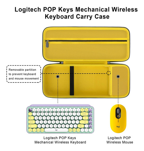 Case De Transporte Duro De Elonbo Para Logitech Pop Keys Mec