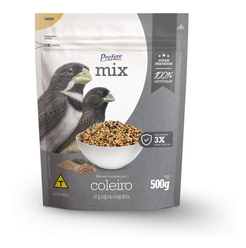 Prefere Mix Alimento Pássaros Coleiro E Papa Capim 500g