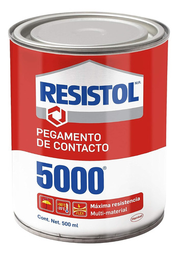 Resistol 5000 Lata 500 Ml Pegamento Líquido Color Amarillo