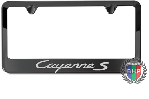 Porta Placa Para Porsche Cayenne S Acero Inox Negro Costx1