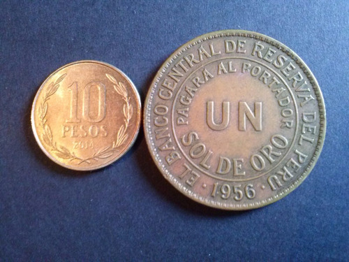 Moneda Perú Un Sol De Oro Bronce 1956 (c18)