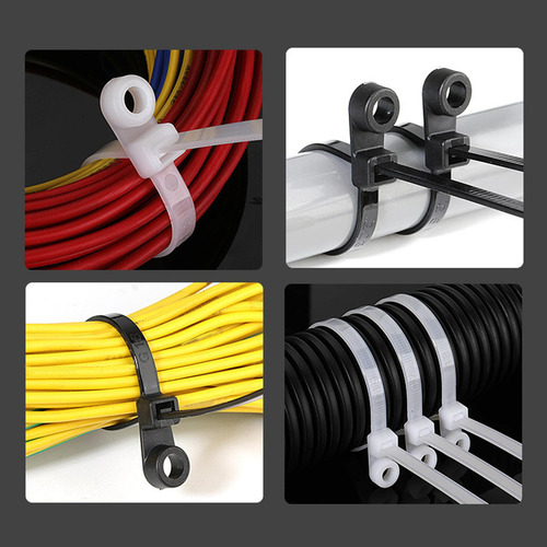 // 100 Piezas De Bridas De Nailon Para Cables, Orificios De