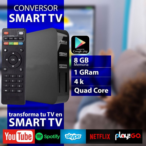 Imagen 5 de 8 de Convertidor Smart Tv Convertir Tv Box Android Hd 4k Usb