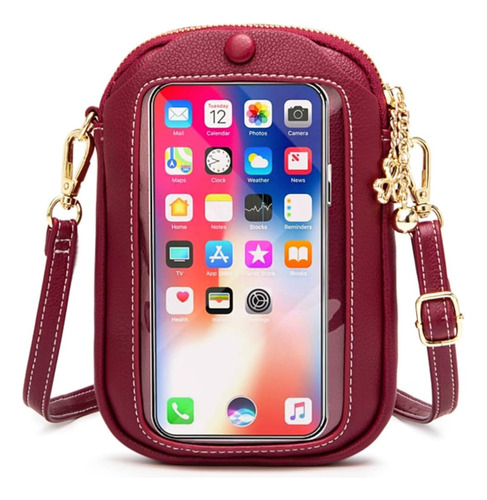 Bolsa Para Teléfono Con Pantalla Táctil, Bandolera Pequeña V