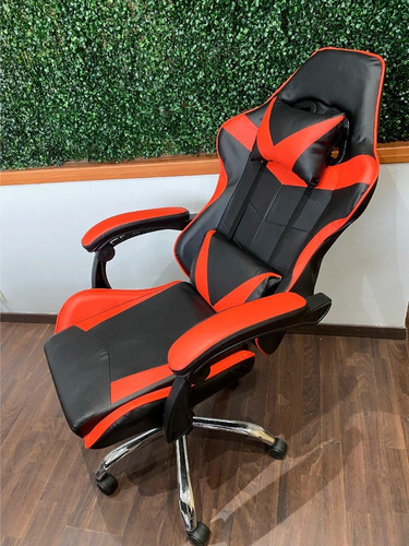 Imagen 4 de 10 de Silla Gamer Escritorio Ergonómica Reclinable Roja Azul Rosa
