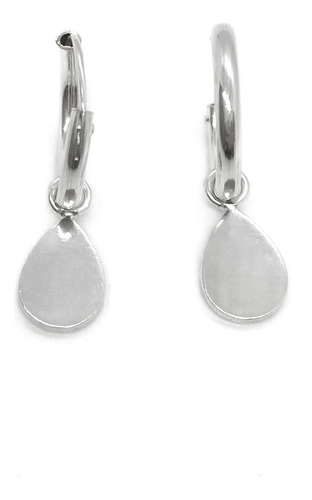 Aros Argollas Dijes Gotas Plata 925