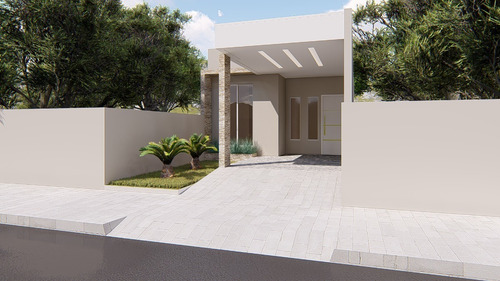 Imagem 3 de 6 de Planta De Casa 2 Quartos - Projeto Arquitetônico Completo