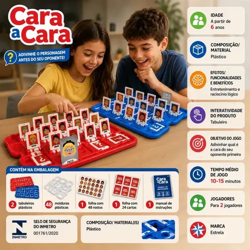 Estrela Jogo De Mesa Cara A Cara Com Aplicativo Estrela