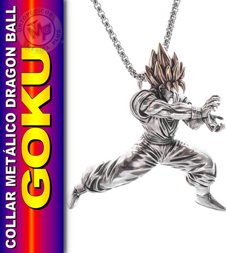 Collar De Goku Super Saiyajin Dragon Ball Kame Hame Ha Metal