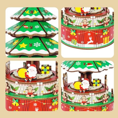 Árbol De Navidad En 3d, Kit De Caja De Música Diy, Modelo Me