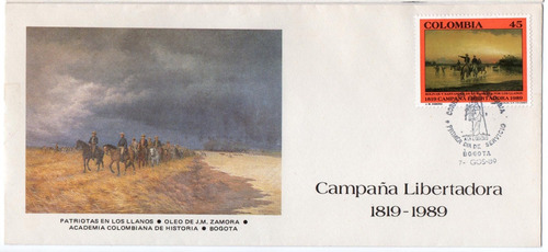 Sobre Primer Día Campaña Libertadora 1819 - 1989