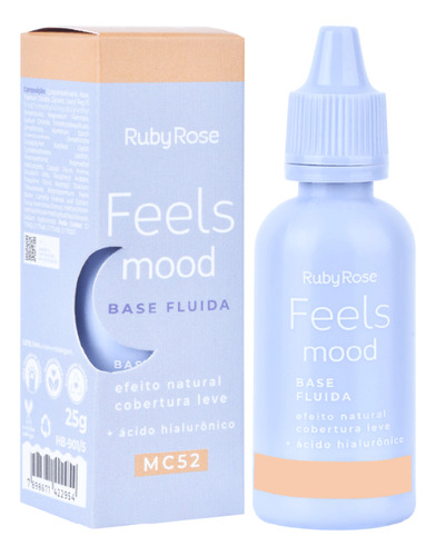 Base Fluida Feels Mood Cor Mc52 Ruby Rose 25 G