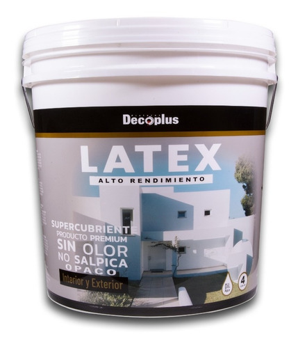 Látex Al Agua, Extracubriente, Decoplus Blanco Tineta 4gls