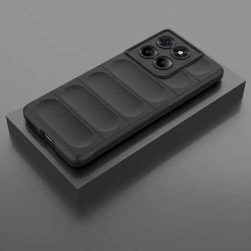 Funda Para Moto Edge 60 Fusion Case Uso Rudo Soft Silicone Negro Non-slip