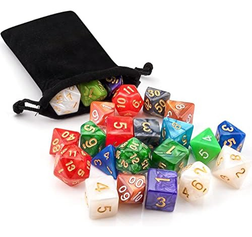 10 X 7 Juego De Dados Poliédricos (70 Piezas) Para Mazmorras