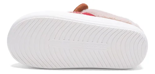 Zapatillas De Algodón De Alce Navideño For Mujer, Zapatos